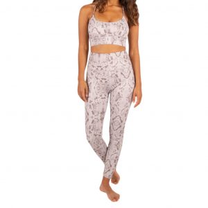 taupe grey feather varley leggings bra