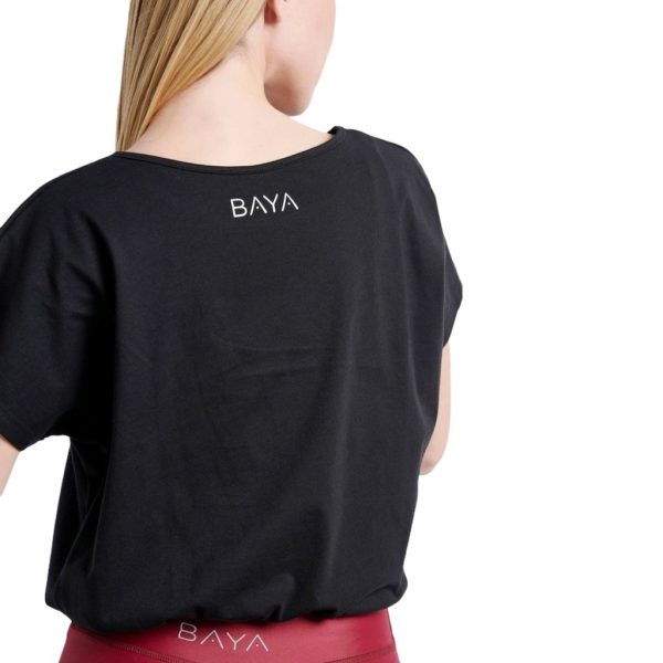 baya t shirt with elastic hem black
