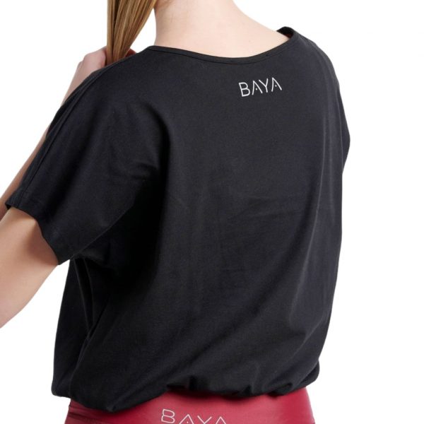 baya t shirt with elastic hem black