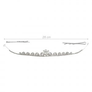Rhinestone Zircon Tiara Hair Jewellery Band 28cm00003