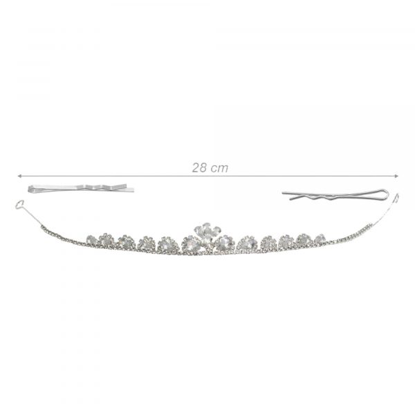 Rhinestone Zircon Tiara Hair Jewellery Band 28cm00003