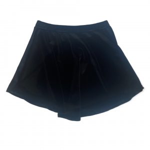 Handmade Velvet Pull On Skirt Black1