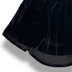 Handmade Velvet Pull On Skirt Black4