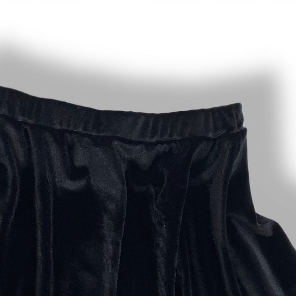 Handmade Velvet Pull On Skirt Black5