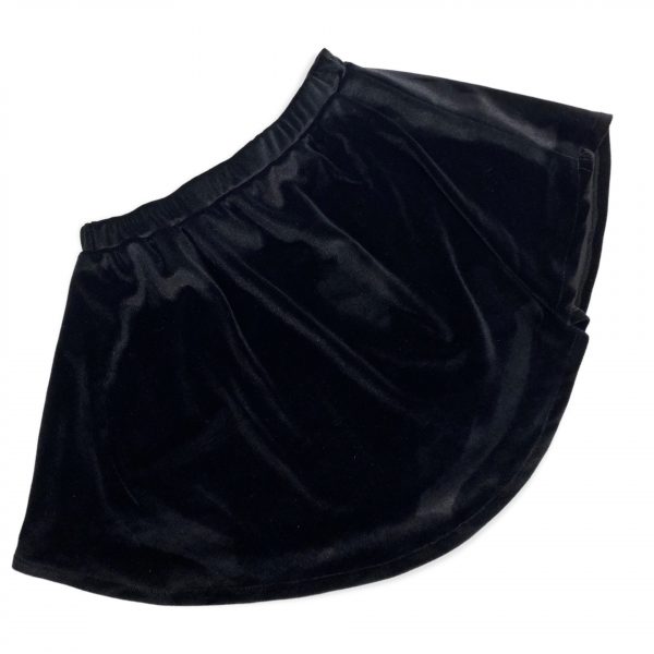 Handmade Velvet Pull On Skirt Black6