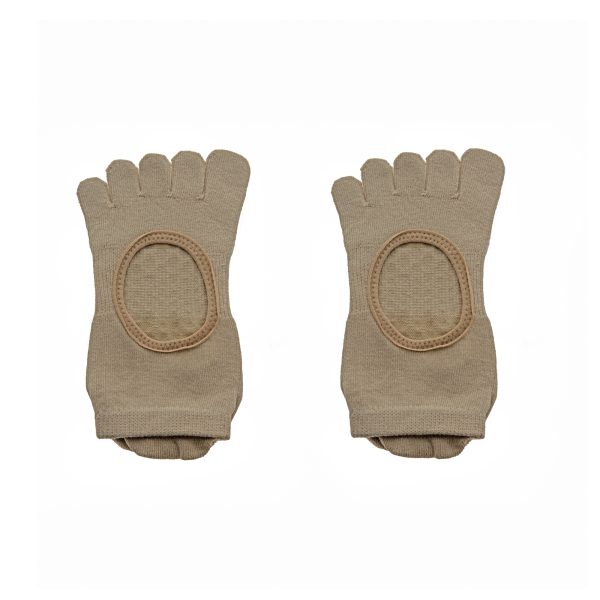 Yoga Pilates Socks Full Toes BOM Beige2