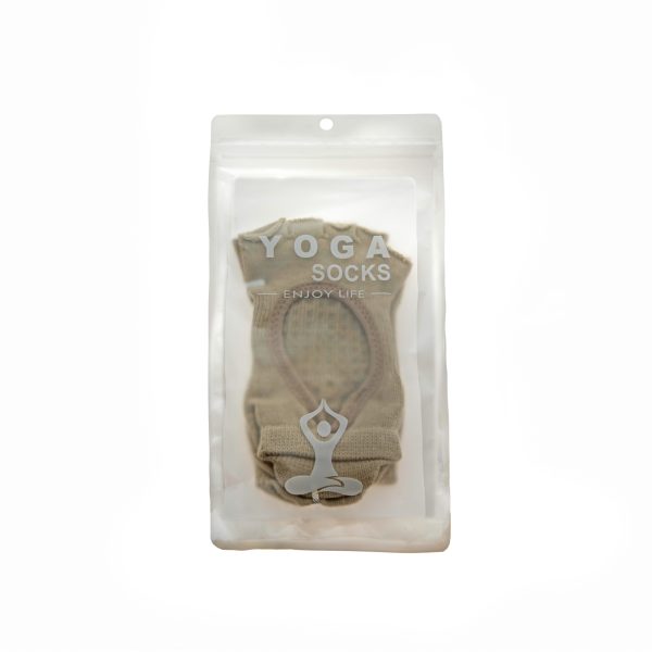 Yoga Pilates Socks open Toes BOM beige4