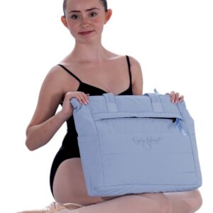 Medium Tote Bag With Zipper Light Blue Grishko2