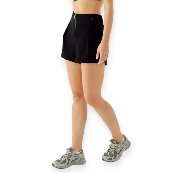 Maya Zipper Shorts Black1