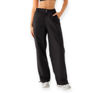 Παντελόνι Με Φαρδιά Γραμμή Emma Μαύρο